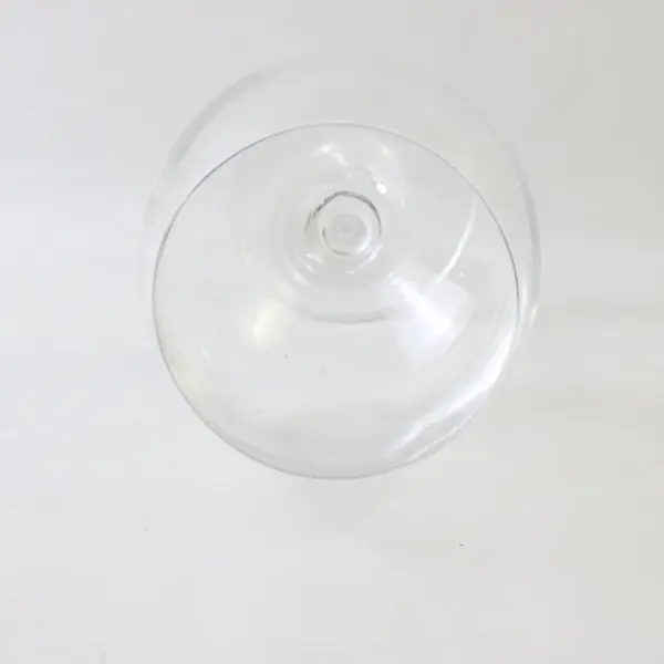 Lot Of 2 Unbranded/Unmarked Matching Clear Glass Red Wine Glasses 9.5" Tall
