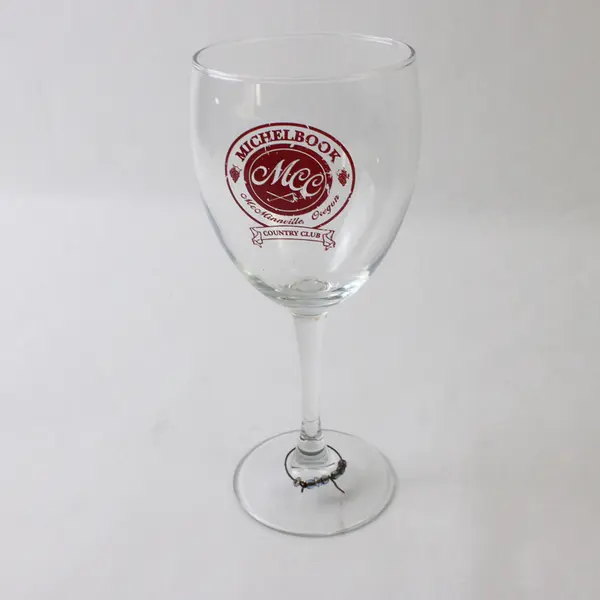 Lot of 2 Michelbook Country Club Clear Small Wine Glasses 7.25"