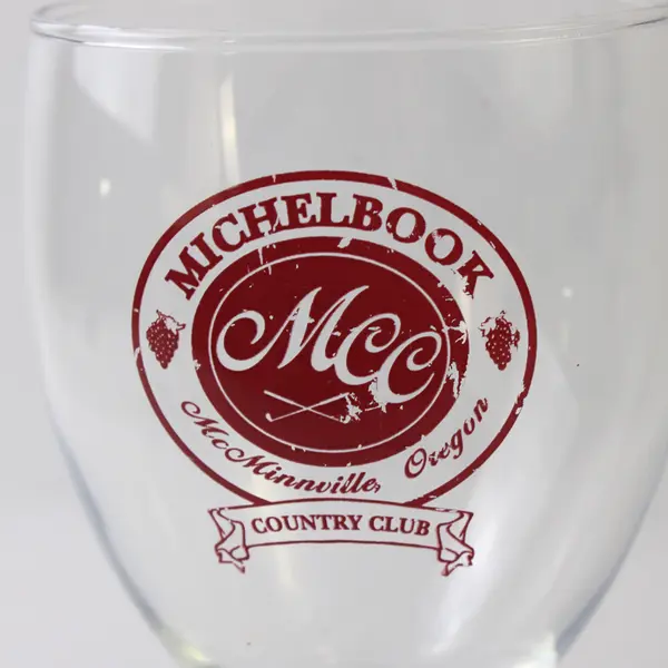 Lot of 2 Michelbook Country Club Clear Small Wine Glasses 7.25"