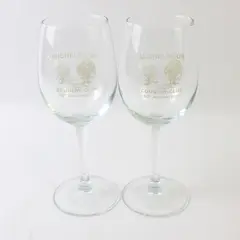 Lot of 2 MICHELBOOK Country Club 50th Anniversary Clear Wine Glasses