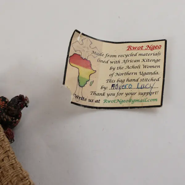 Rwot Ngeo Handmade Ugandan Fabric Burlap Sack Bag