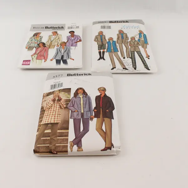 Lot of 3 Butterick Women's Cut Sewing Patterns B4138 3665 3577