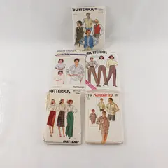 Vintage Lot of 5 Cut Men's & Women's Sewing Patterns Mixed Brands