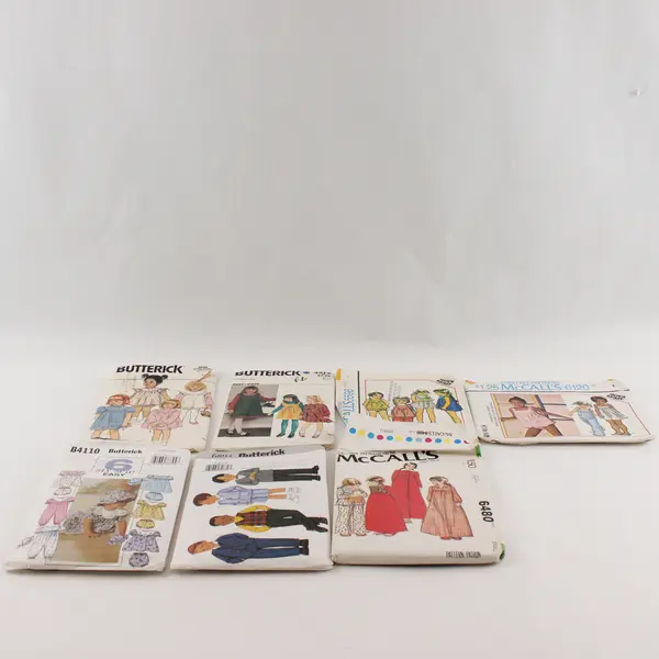 Lot of 7 Butterick McCall's Vintage Children's Sewing Patterns 80s-00s
