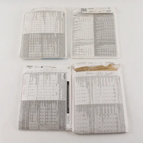 Lot of 4 McCall's Cut Adult and Children's Pajama Sewing Patterns