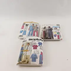 Lot of 3 Simplicity McCall's Scrub Uniform Sewing Patterns 4378 9334 9652