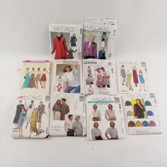 Lot 10 McCall's & Simplicity Men's Women's Sewing Patterns Cut Uncut