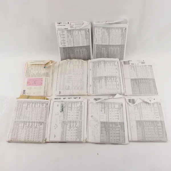 Lot 10 McCall's & Simplicity Men's Women's Sewing Patterns Cut Uncut
