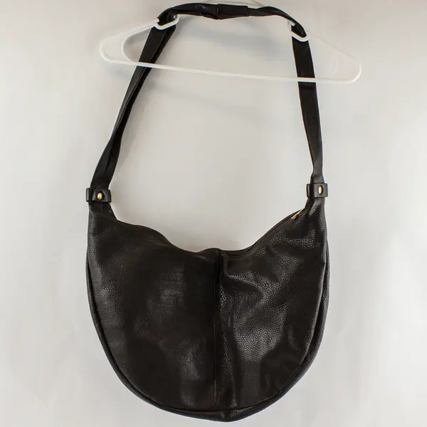 Sorelle Fontana Brown Half-Moon Shoulder Bag Purse
