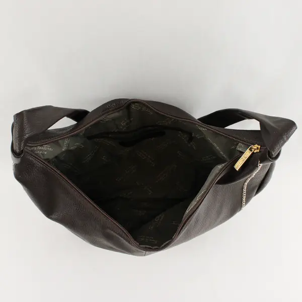 Sorelle Fontana Brown Half-Moon Shoulder Bag Purse