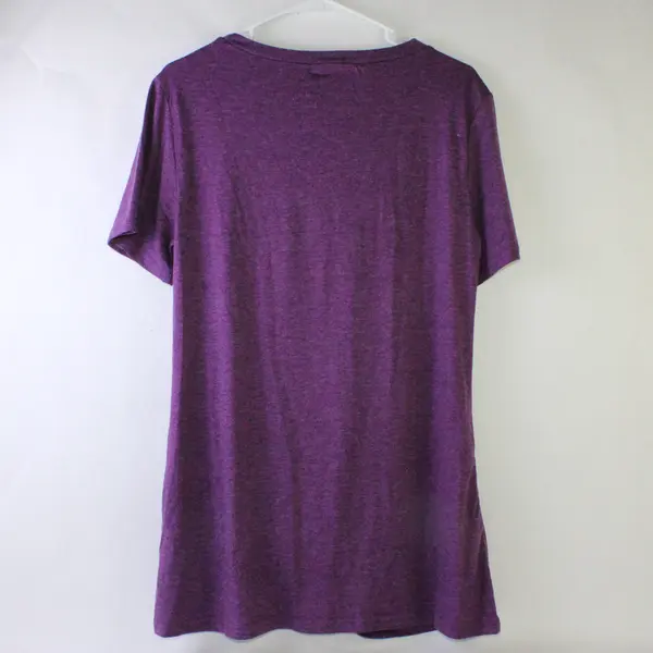 Moyee Purple Tie-Front Short-Sleeved T-Shirt Women's Large