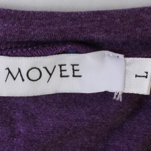 Moyee Purple Tie-Front Short-Sleeved T-Shirt Women's Large