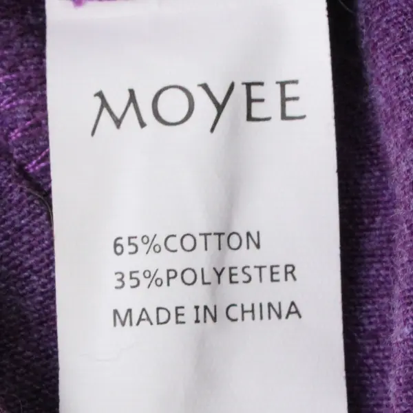 Moyee Purple Tie-Front Short-Sleeved T-Shirt Women's Large