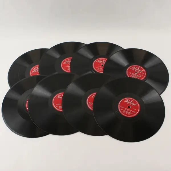 Lot of 8 Religious 10" Shellac Records in an Album Old Fashioned Revival Hour