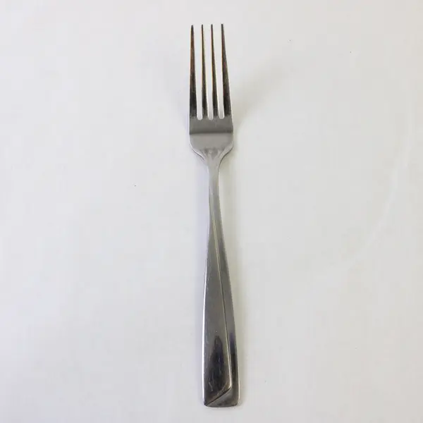 One Pastry, Two Dinner Stainless Pfaltzgraff Forks in the Pattern Portrait