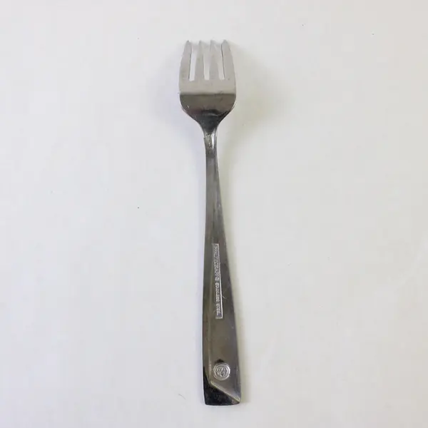 One Pastry, Two Dinner Stainless Pfaltzgraff Forks in the Pattern Portrait