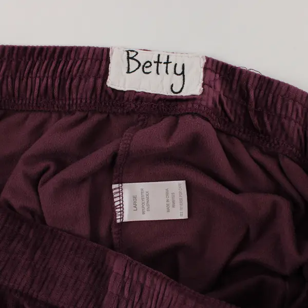 Jaclyn Intimates Women's L Purple Velour Embroidered Lounge 2 Piece Set 