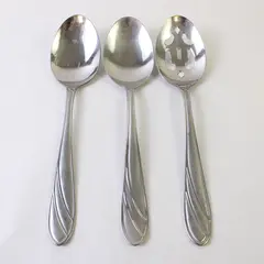 Three Pfaltzgraff Serving Spoons 2 Solid, 1 Slotted  in the Pattern PFF38