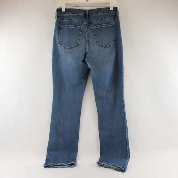 Old Navy Women's 10 Med Wash Mid-Rise Kicker Boot-Cut Stretch Denim Jeans