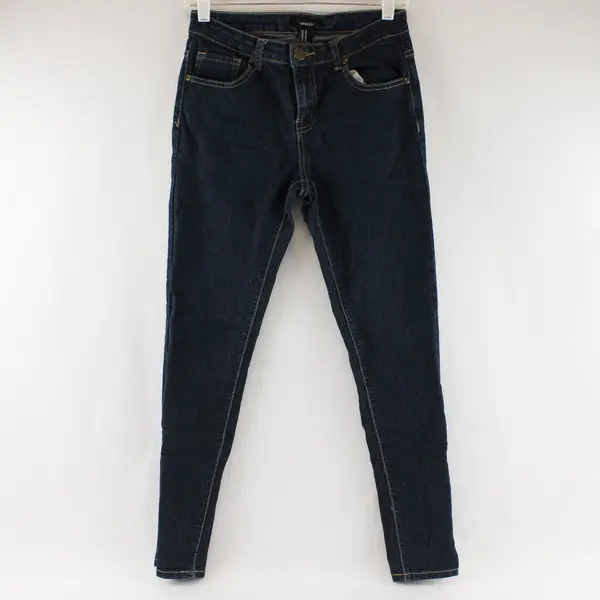 Forever 21 Women's 27 Dark Wash Low Rise Skinny Stretch Denim Jeans 
