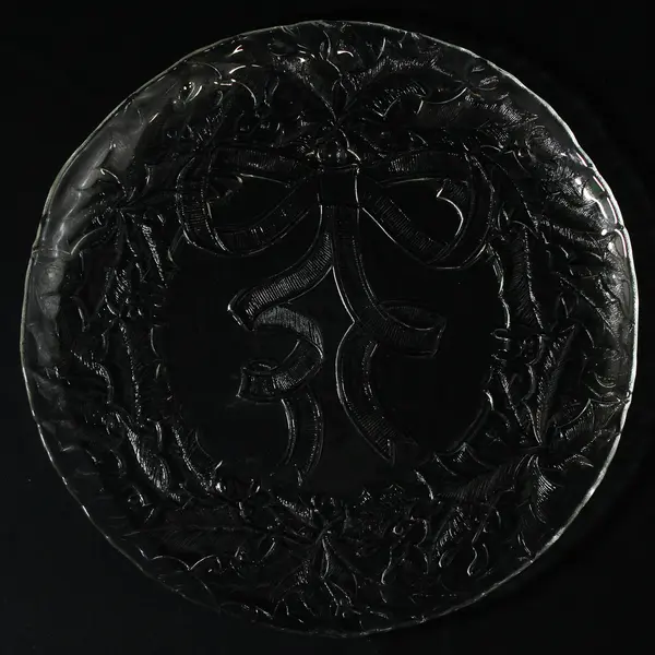 Arcoroc Holiday Traditions Glass Holly Wreath Christmas Platter 12.5"