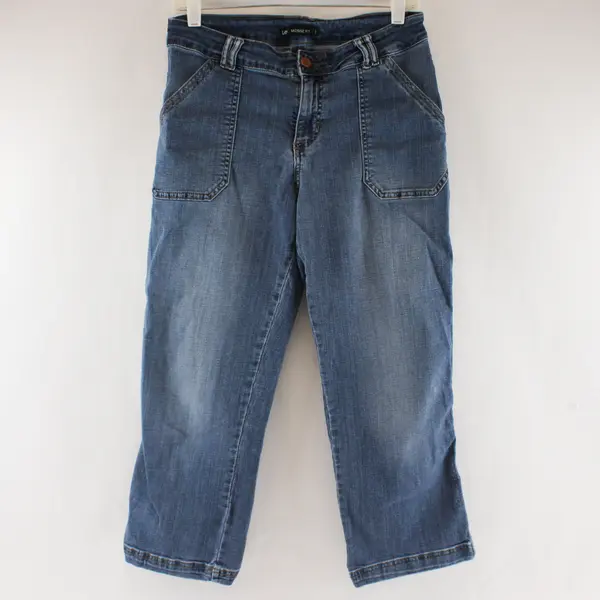 Lee Women's 10 Medium Wash Mid-Rise Cropped Denim Jeans 
