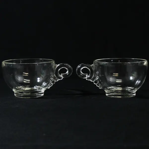 Set of 4 Vintage Hazel Atlas Clear Glass Parti-Ade Snack Cups