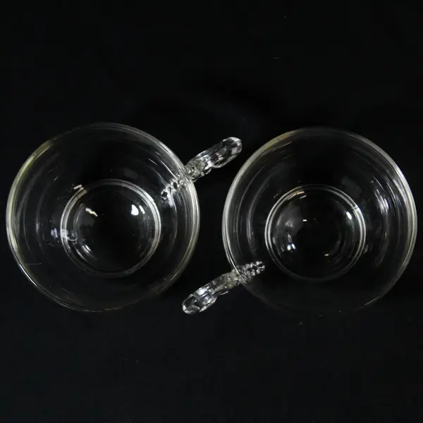 Set of 4 Vintage Hazel Atlas Clear Glass Parti-Ade Snack Cups