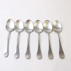 Lot of Six 18/10 Stainless Teaspoons by Winco  Pattern Unknown