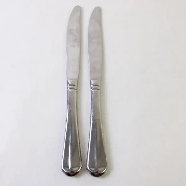 Two Stainless Colette Dinner Knives by Mikasa