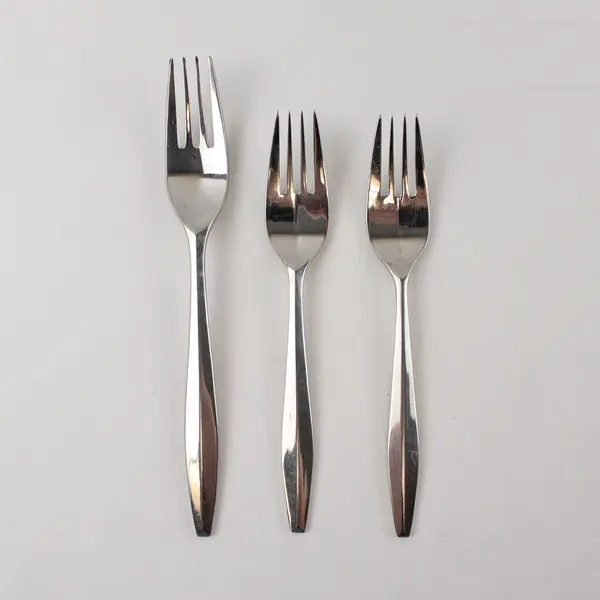 Three 18/8 Stainless Supreme Cutlery Forks Triangle Pattern: 2 Salad 1 Dinner