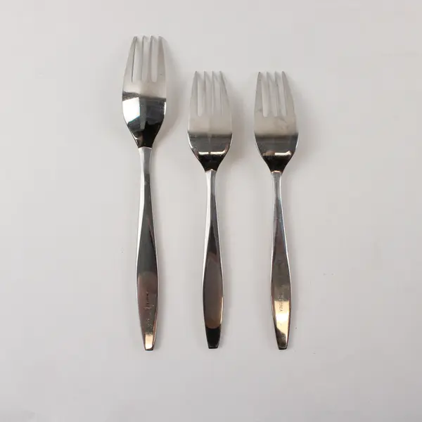 Three 18/8 Stainless Supreme Cutlery Forks Triangle Pattern: 2 Salad 1 Dinner