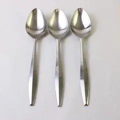 Three 18/8 Stainless Supreme Cutlery Teaspoons Triangle Pattern