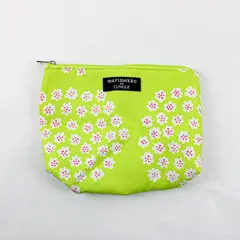 Marimekko for Clinique Flower Print Bright Green Cosmetic Pouch
