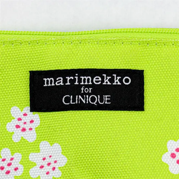 Marimekko for Clinique Flower Print Bright Green Cosmetic Pouch