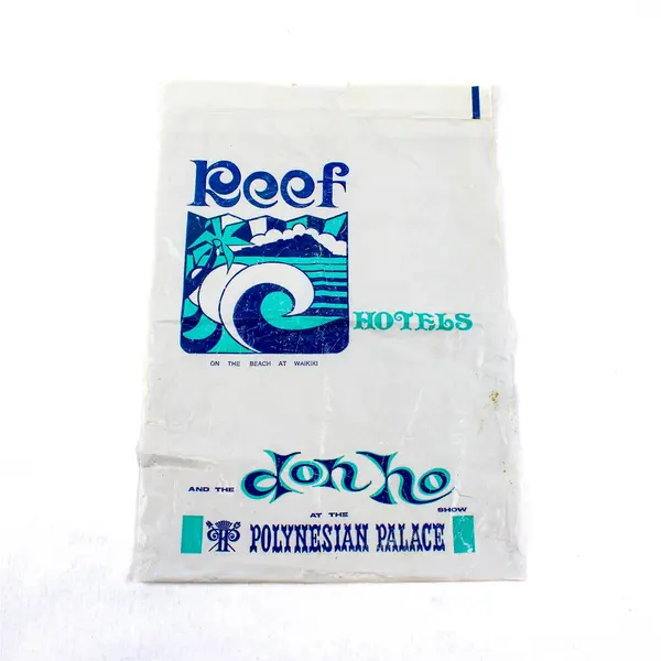 Vintage Reef Hotels Waikiki Don Ho Show Plastic Souvenir Bag