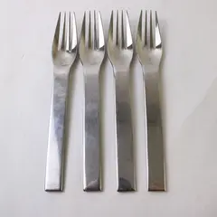 Four 18/10 Dinner Forks by Towle in the Pattern Ticket