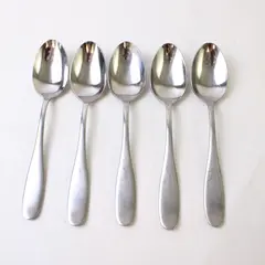 Lot of Five Teaspoons by Towle Living Collection Pattern Unknown