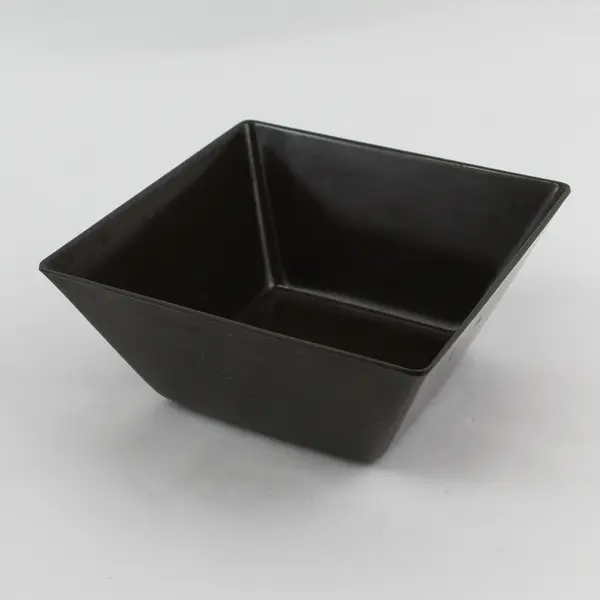 Home Everyday Set of 3 Melamine Square Bowls Brown Green