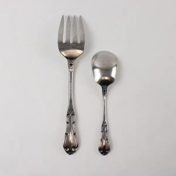 Towle Merrimack Stainless 2-Piece Serving Fork Sugar Spoon Set