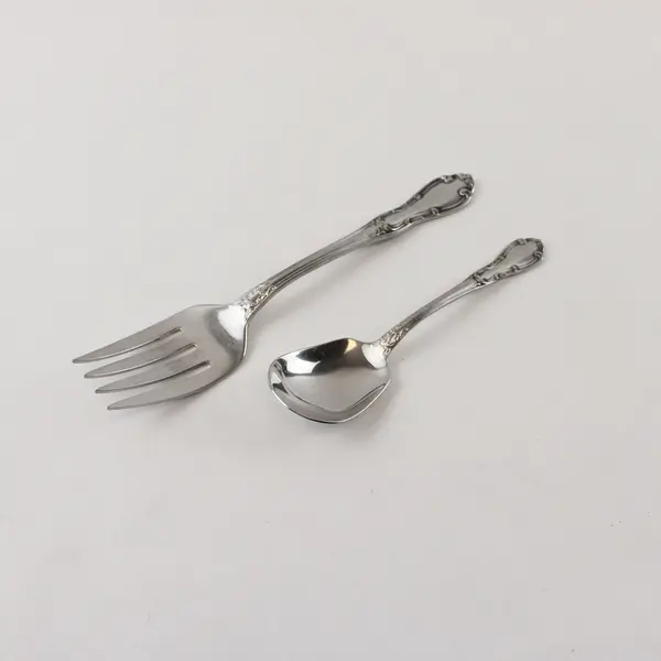 Towle Merrimack Stainless 2-Piece Serving Fork Sugar Spoon Set