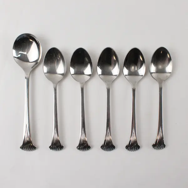 Five Teaspoons and One Soup Spoon by Supreme Cutlery Pattern Unknown
