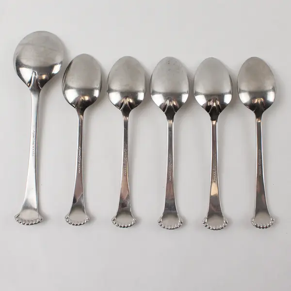 Five Teaspoons and One Soup Spoon by Supreme Cutlery Pattern Unknown