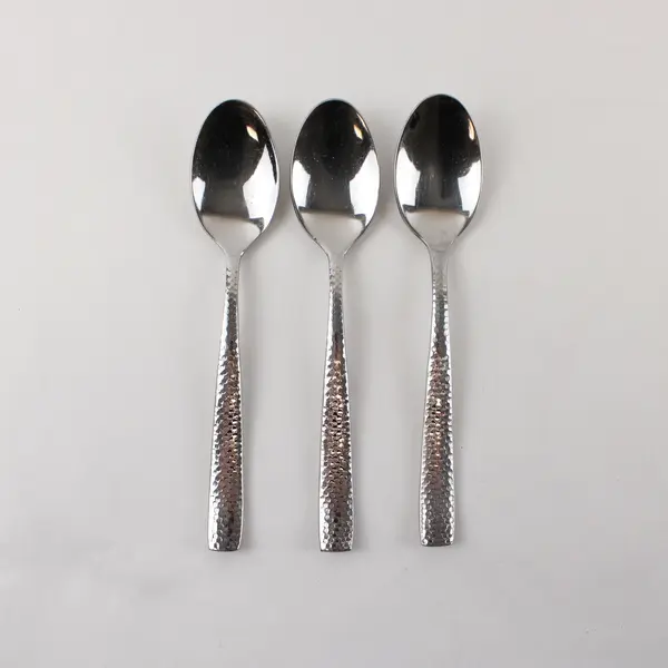 Three 18/0 Stainless Towle Living  Collection Tablespoons in the Texture Pattern