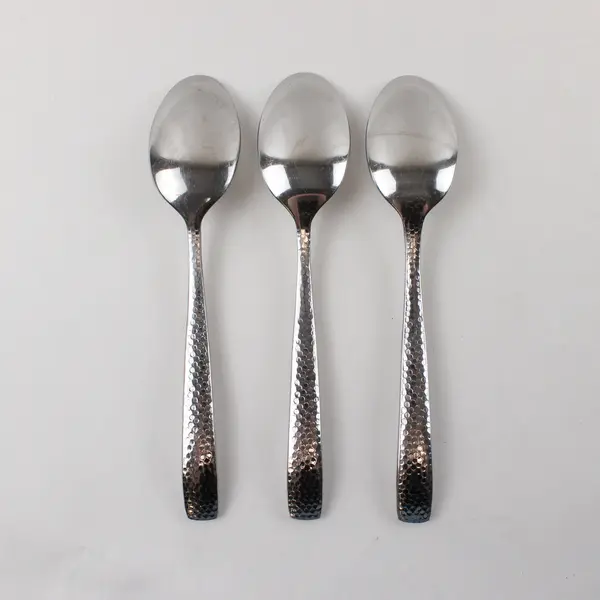 Three 18/0 Stainless Towle Living  Collection Tablespoons in the Texture Pattern