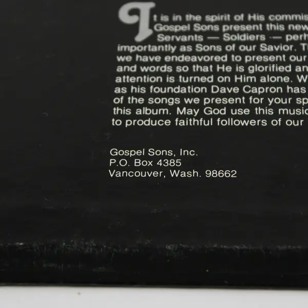  The Gospel Sons Servant Soldier Son 12" Vinyl Record