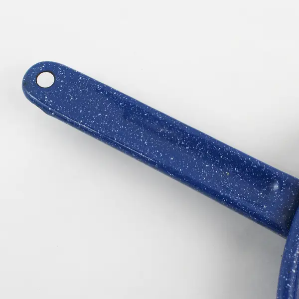 Vintage Blue Speckled Enamelware Skillet Frying Pan 10.5 inches