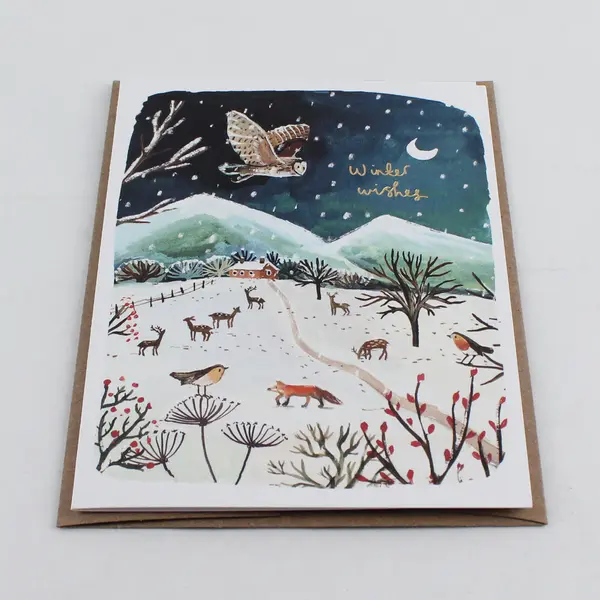 Biely & Shoaf Co. Louise Mulgrew Winter Wishes Greeting Card w/ Envelope