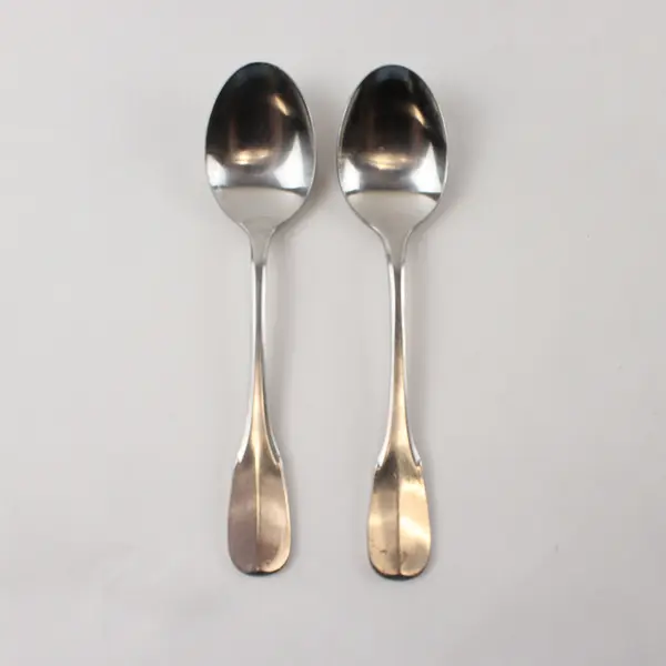 Two 18/8 Stainless Teaspoons by Towle in the Pattern Chatsworth Made in Japan