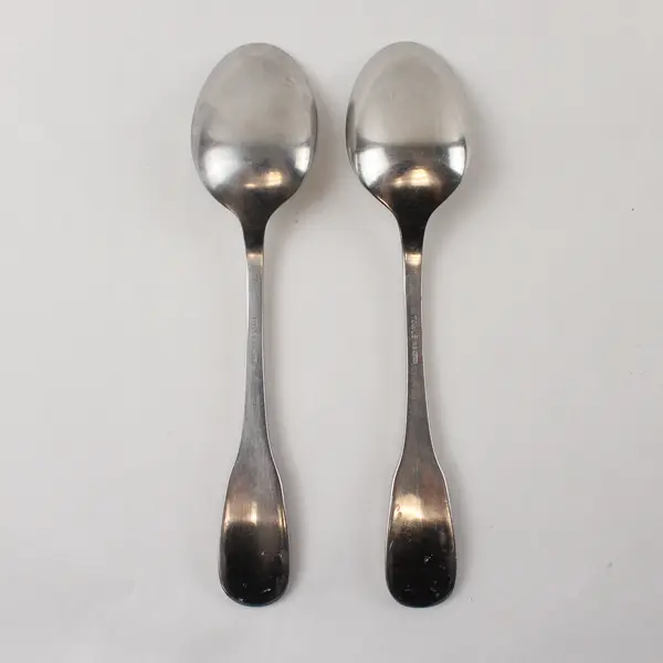 Two 18/8 Stainless Teaspoons by Towle in the Pattern Chatsworth Made in Japan
